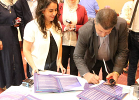 بعض الصور من  التوقيع على اطلاق مدونة سلوك للنساء والشباب والاشخاص ذوي الاعاقة