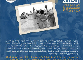 ذكرى النكسة – ذكرى إحتلال الأراضي الفلسطينية و العربية في عدوان 1967