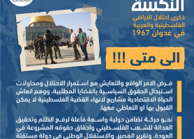 ذكرى النكسة – ذكرى إحتلال الأراضي الفلسطينية و العربية في عدوان 1967
