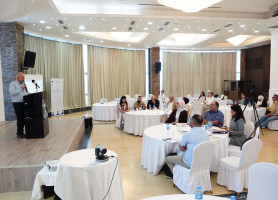 جانب من الورشة التمهدية التي اطلقتها شبكة المنظمات الاهلية الفلسطينية في الضفة الغربية وقطاع غزة ضمن مشروع "روافد" بتمويل من الاتحاد الاوروبي