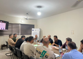 جانب من الورشة التمهدية التي اطلقتها شبكة المنظمات الاهلية الفلسطينية في الضفة الغربية وقطاع غزة ضمن مشروع "روافد" بتمويل من الاتحاد الاوروبي