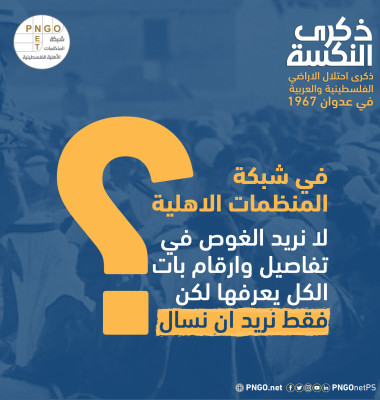 ذكرى النكسة &ndash; ذكرى إحتلال الأراضي الفلسطينية و العربية في عدوان 1967