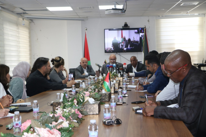 مؤتمر صحفي مشترك بوزارة الزراعة في رام الله بعنوان نحو حملة رسمية وشعبية ومجتمعية لحماية موسم قطف الزيتون وتعزيز صمود القطاع الزراعي"