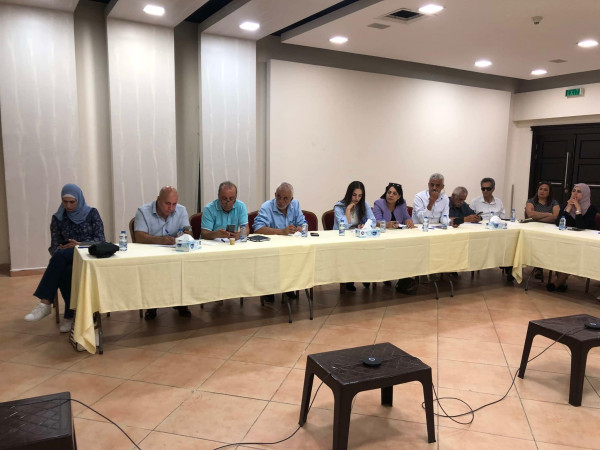 جانب من ورشة العمل التي نظمتها شبكة المنظمات الاهلية الفلسطينية